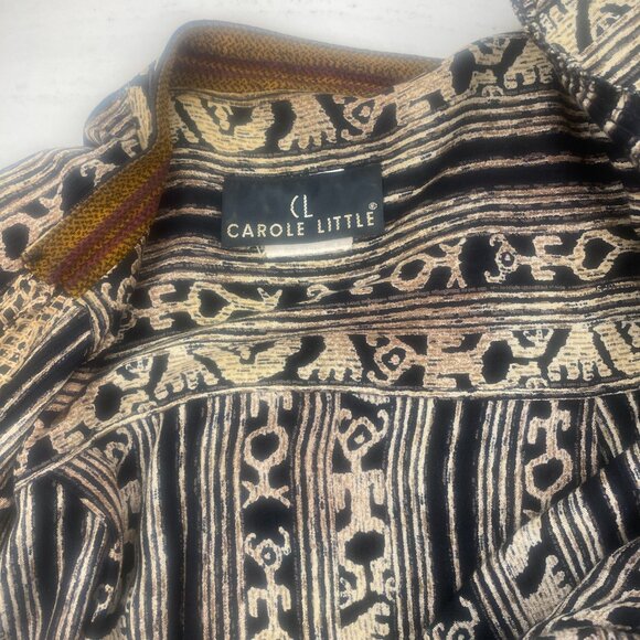 Vintage 90s African Print Carole Little Jacket Sz. L - Picture 10 of 13